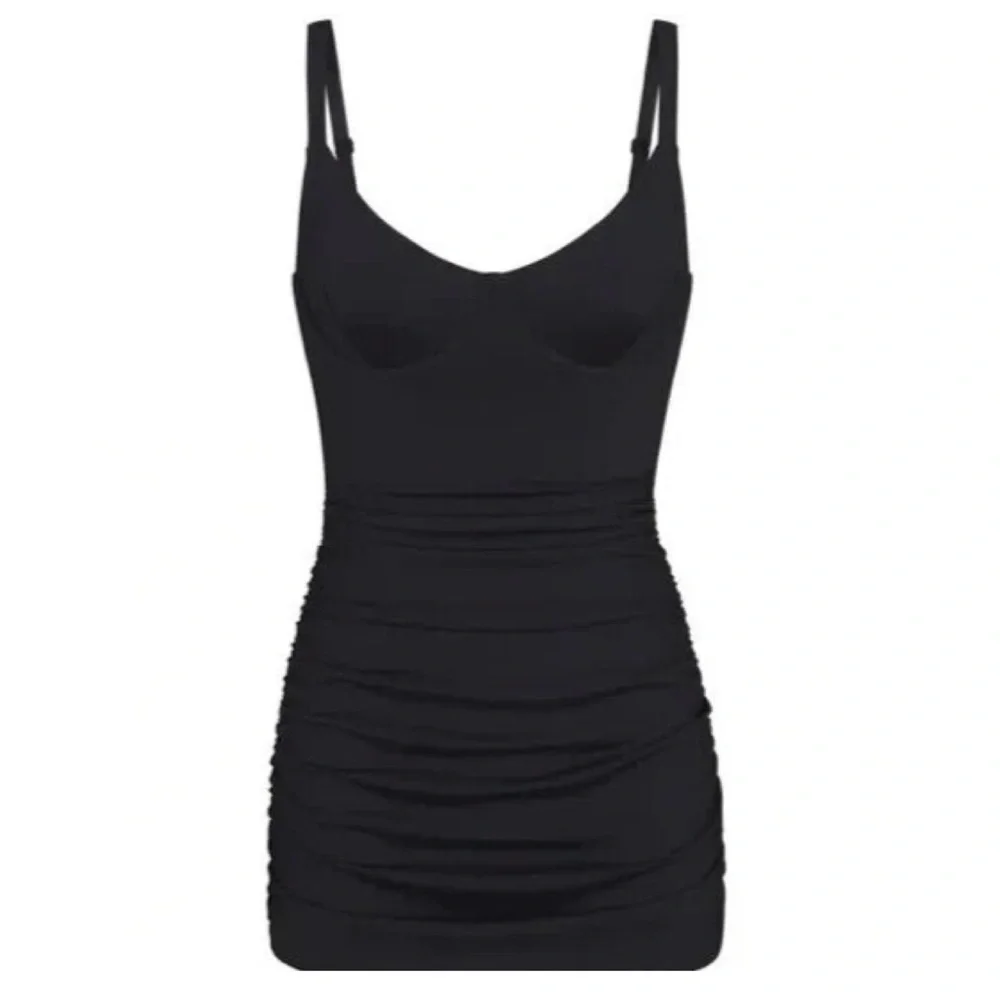 SKIMS Black One-Piece Swim Dress